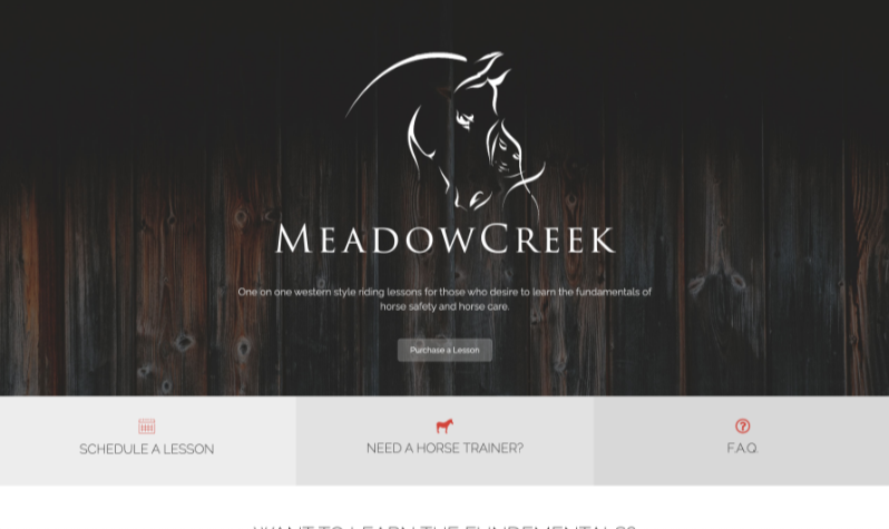 meadowcreek-web-screenshot Meadowcreek Equine Website Screenshot